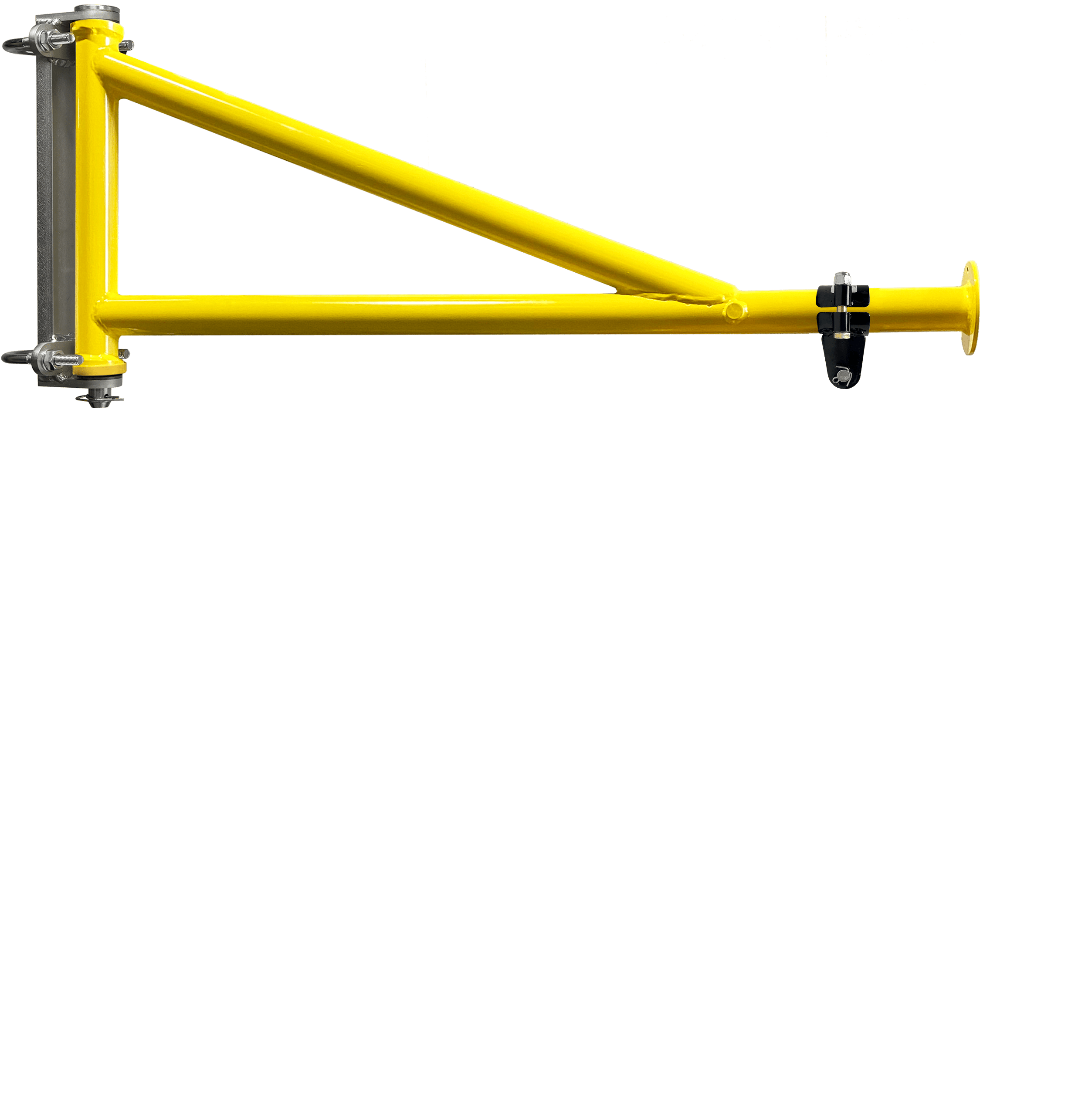 Electric Builder's Hoist mounting arm bracket with hoist clamp (pipe mount)