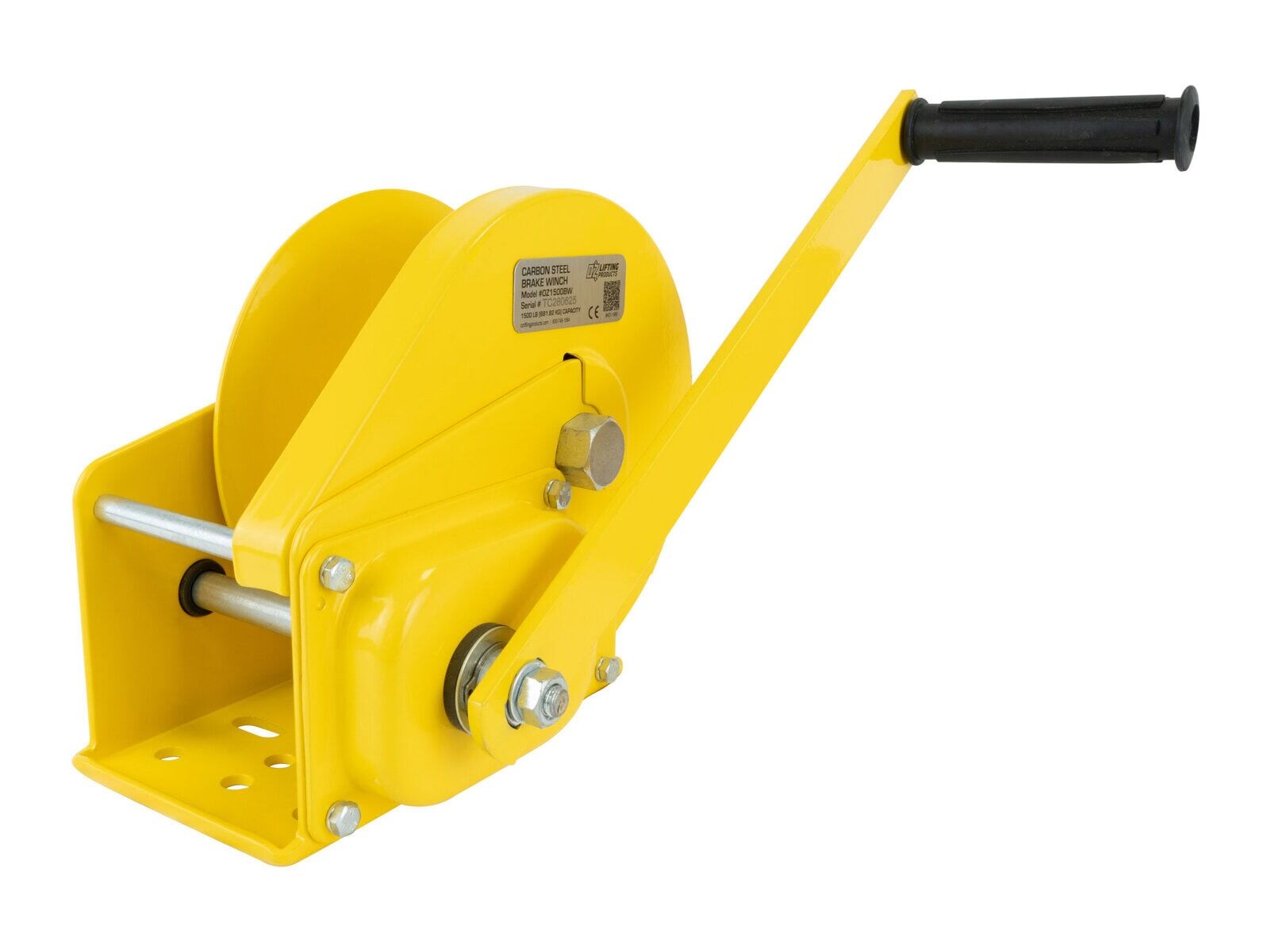 1500 lb carbon steel brake winch