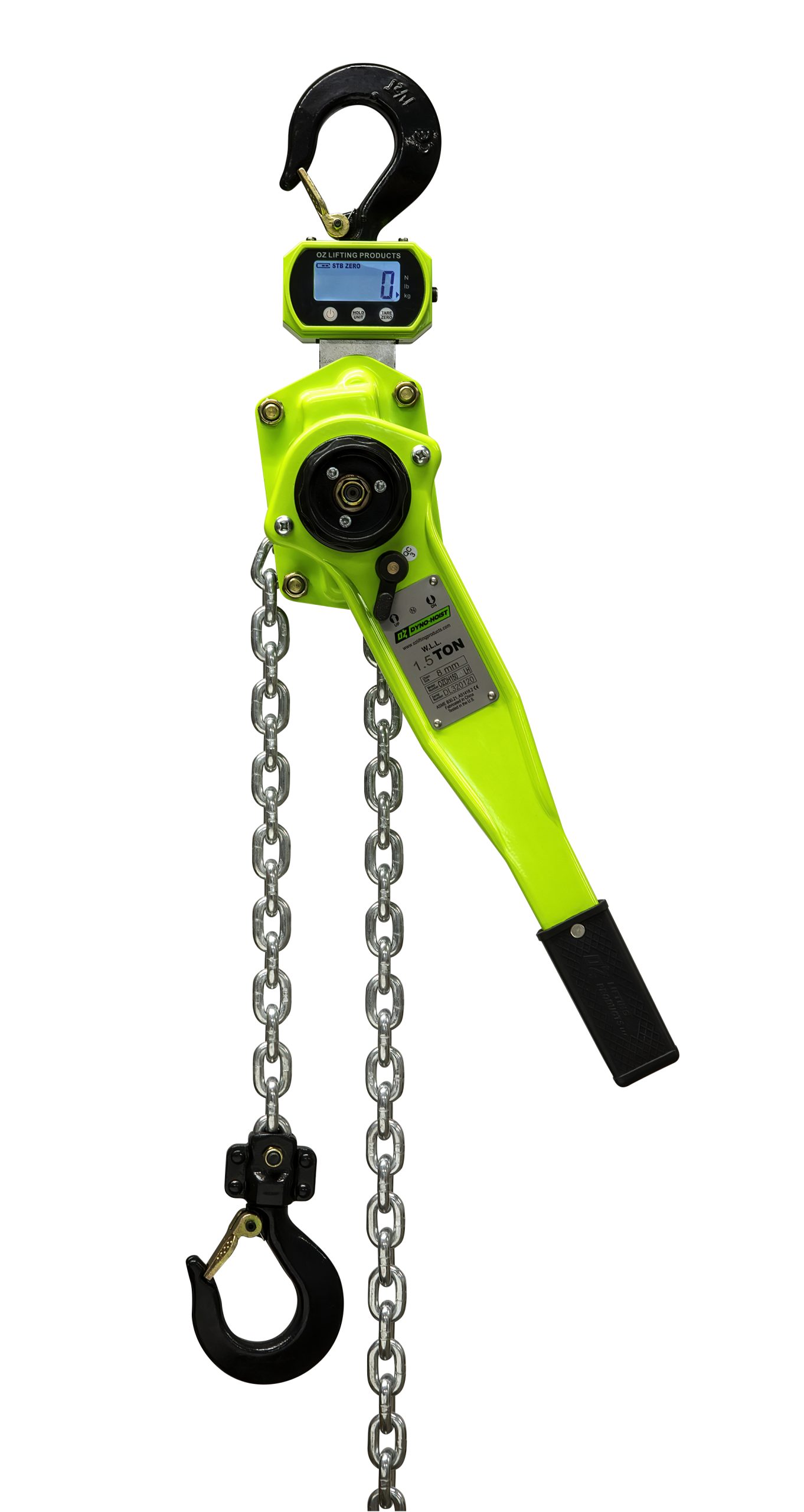 1.5 T Dyno Lever Hoist 10 ft lift