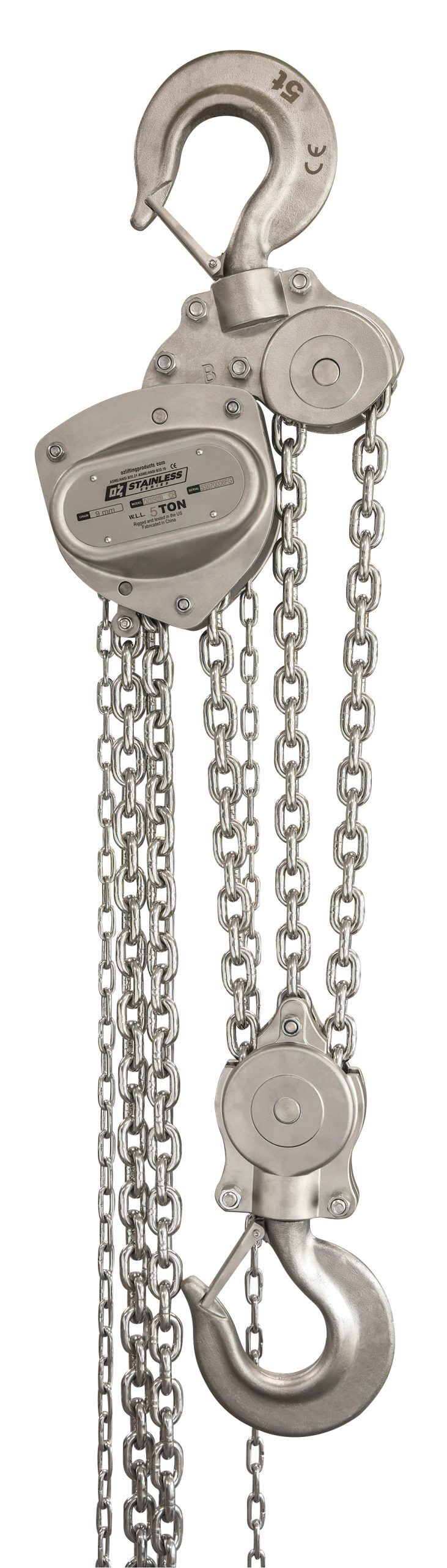 5 T Stainless Steel Chain Hoist 30 ft lift
