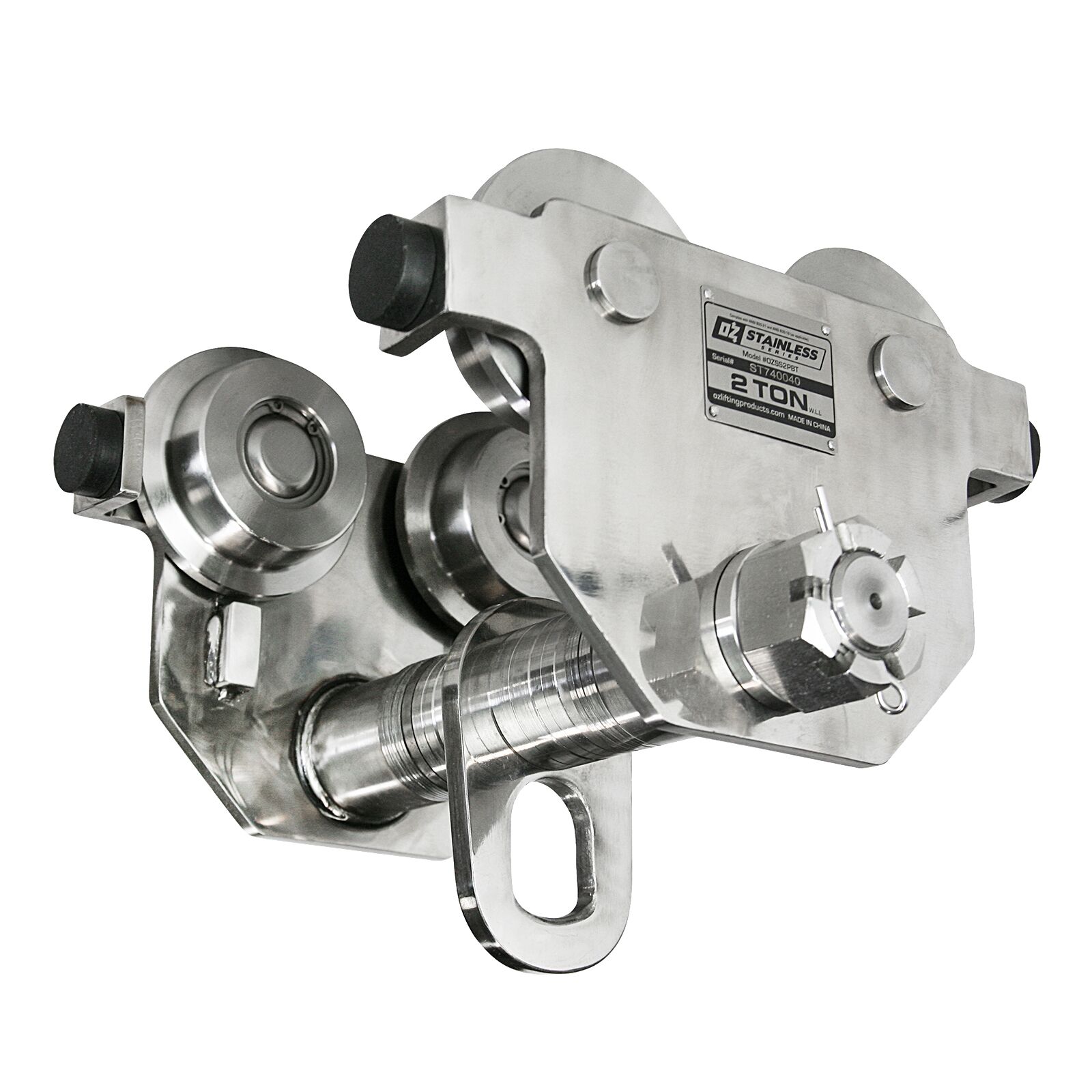 2 T Stainless Steel Push Beam Trolley