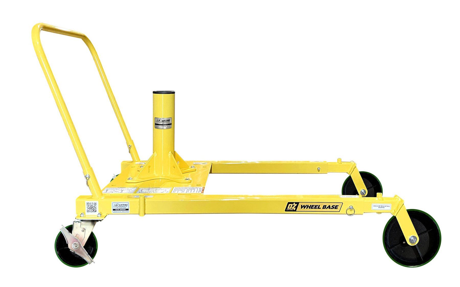 Wheel Base for use with OZTP500DAV davit crane (Pedestal base and locking collar included)