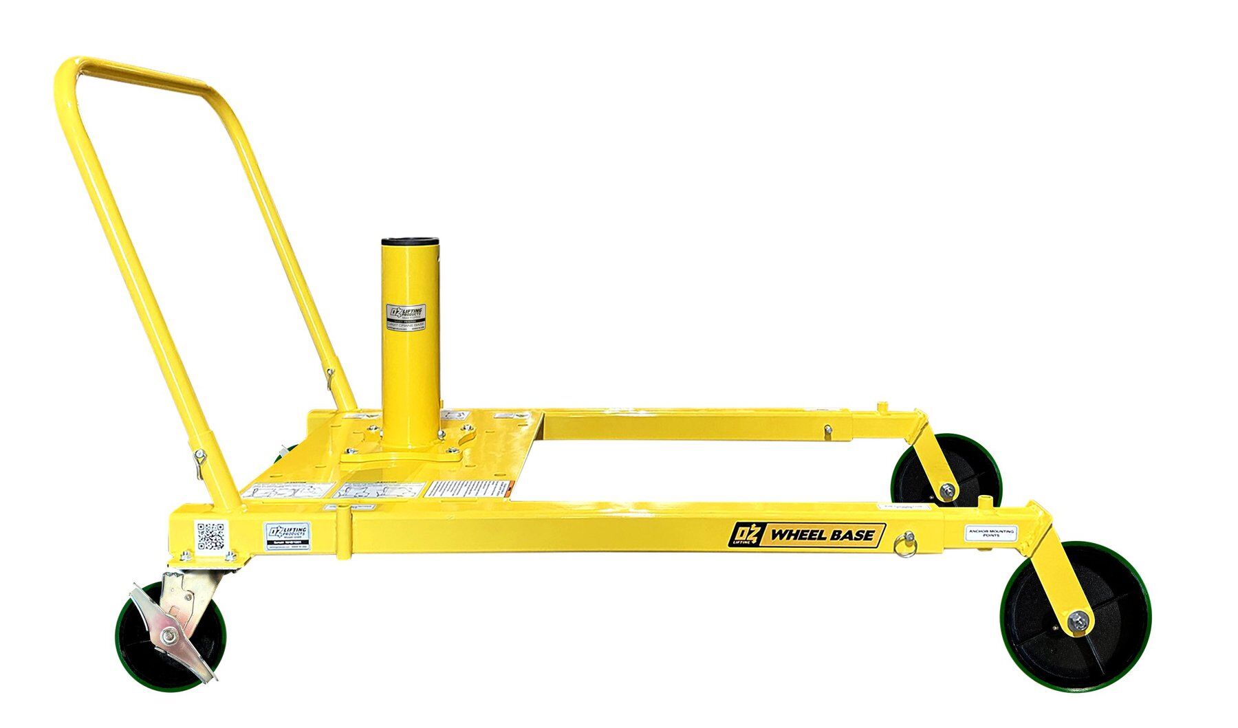 Wheel Base for use with OZ500DAV, OZA500DAV and OZXR500DAV davit cranes (Pedestal base and locking collar included)